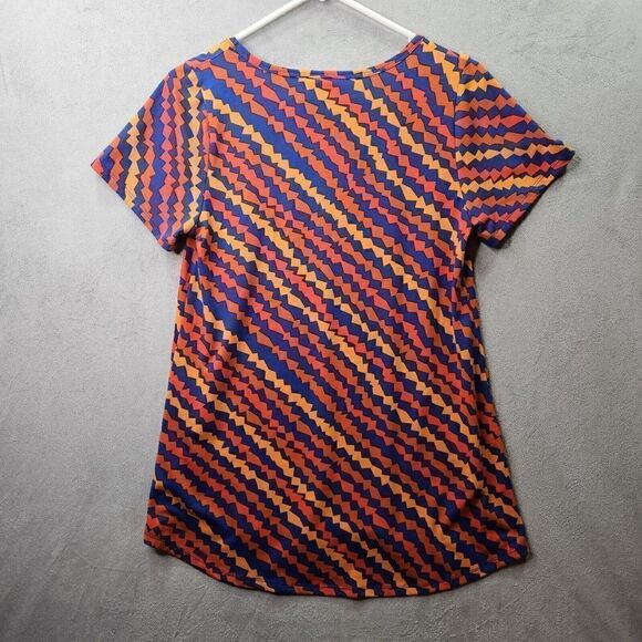 LuLaRoe Classic Tee Shirt Womens Small Red Tunic Striped Swing Top - Picture 6 of 7